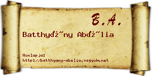 Batthyány Abélia névjegykártya